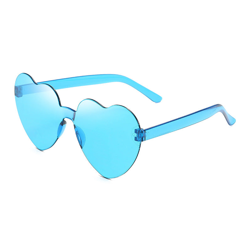 Wholesale PC Frameless Peach Heart Sunglasses